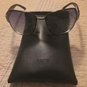 Dior Black and Silver Sunglasses